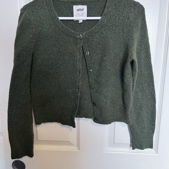 Aerie Olive Cardigan Sweater - Picture 1 of 6